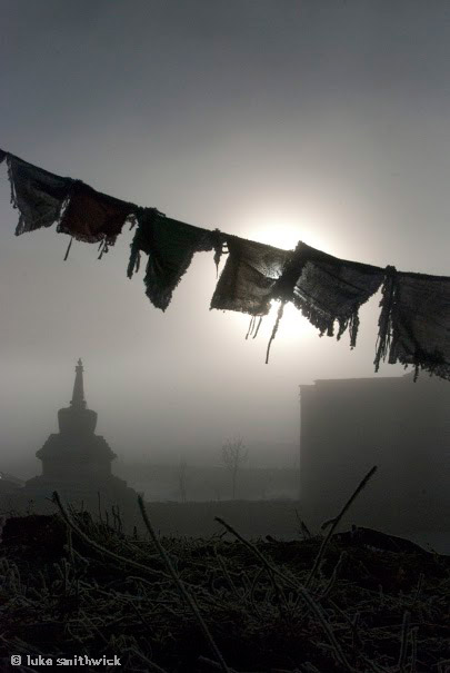 An icy morning in the village of Pidmo, Zanskar.